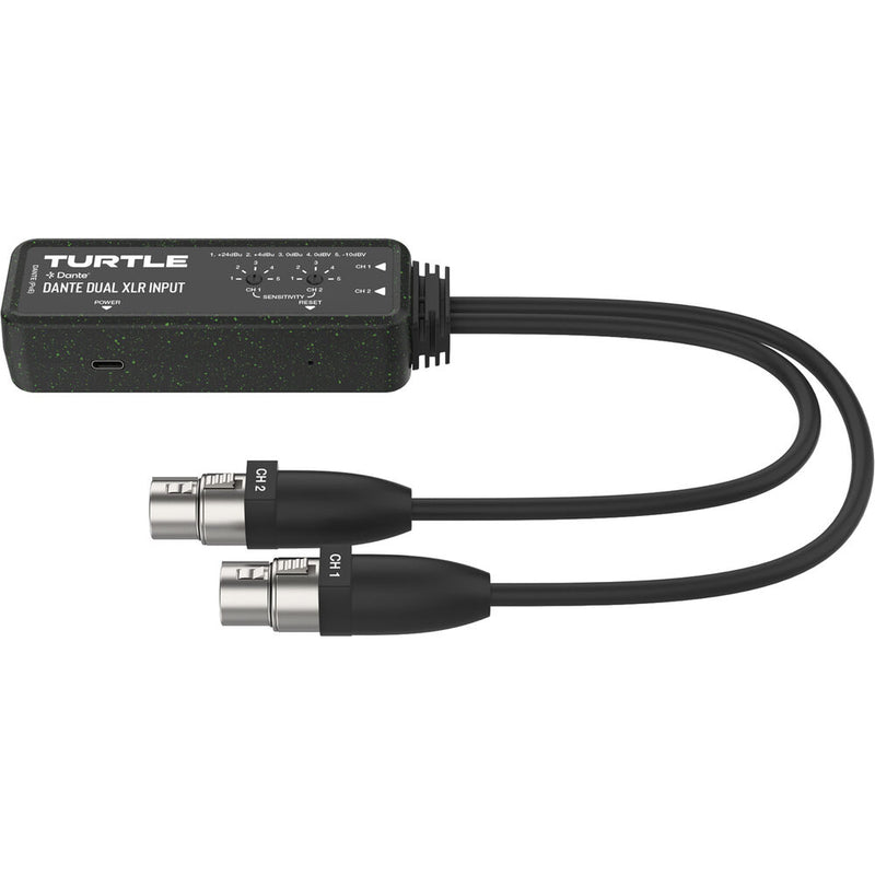 Turtle AV Dual-Channel Analog Female XLR Input to Dante Adapter