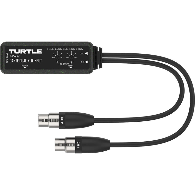 Turtle AV Dual-Channel Analog Female XLR Input to Dante Adapter