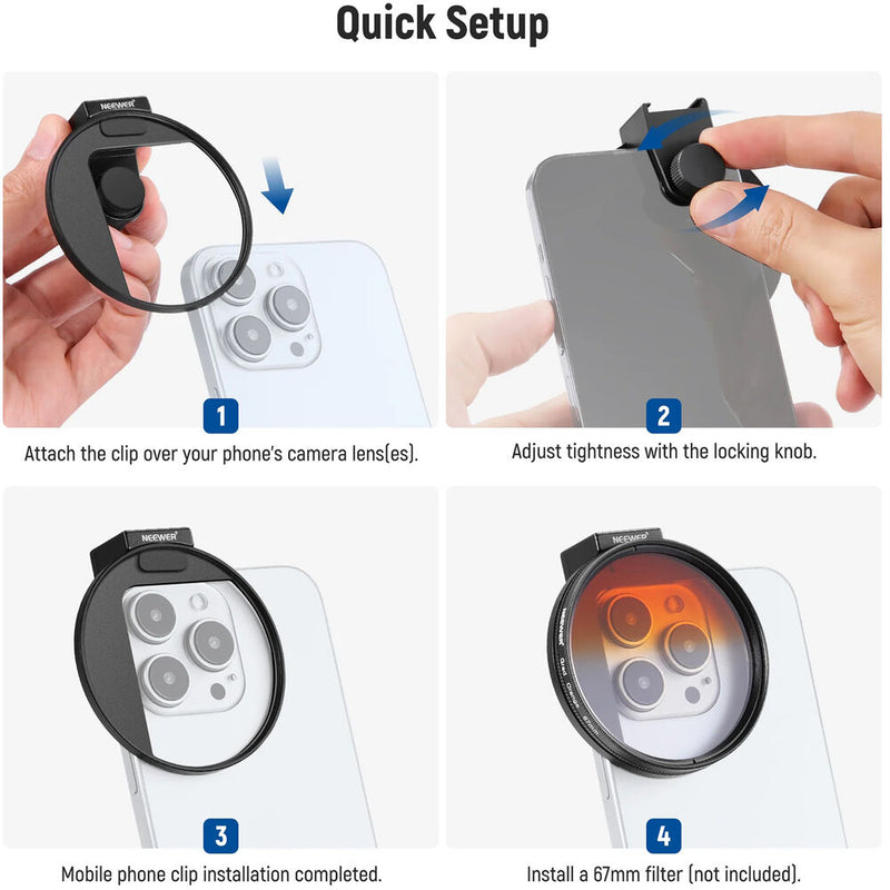 Neewer Upgraded Phone Filter Mount (67mm)