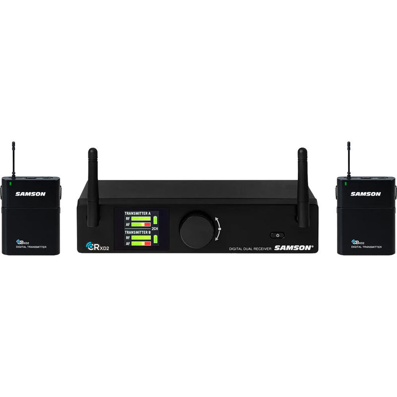 Samson Concert XD2 Presentation Two-Person Rackmount Digital Wireless Lavalier Microphone System (1.9 GHz)