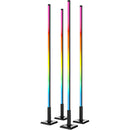 CHAUVET DJ Freedom Flex Stick X4 Battery-Powered RGB+WW LED Tube Kit with Stands & Case (4-Pack)