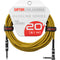 Gator Backline Series 1/4" Straight to 1/4" Right Angle Instrument Cable (Brown/Yellow, 20')