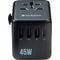Verbatim UTA-08 45W 5-Port USB-C/USB-A Universal Travel Adapter