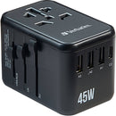 Verbatim UTA-08 45W 5-Port USB-C/USB-A Universal Travel Adapter