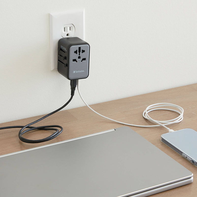 Verbatim UTA-09 70W 5-Port USB GaN III Universal Travel Adapter