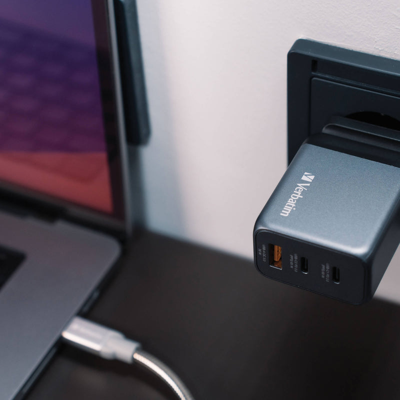 Verbatim 65W 3-Port USB GaN Wall Charger