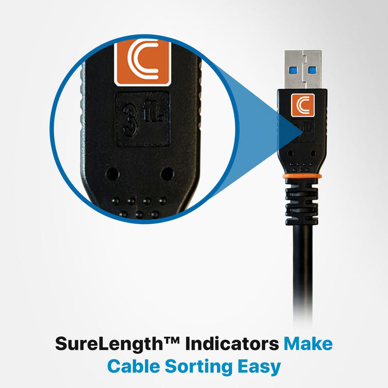 Comprehensive Pro AV/IT Integrator Series Transformer USB-A to USB-A or USB-C Cable (6')