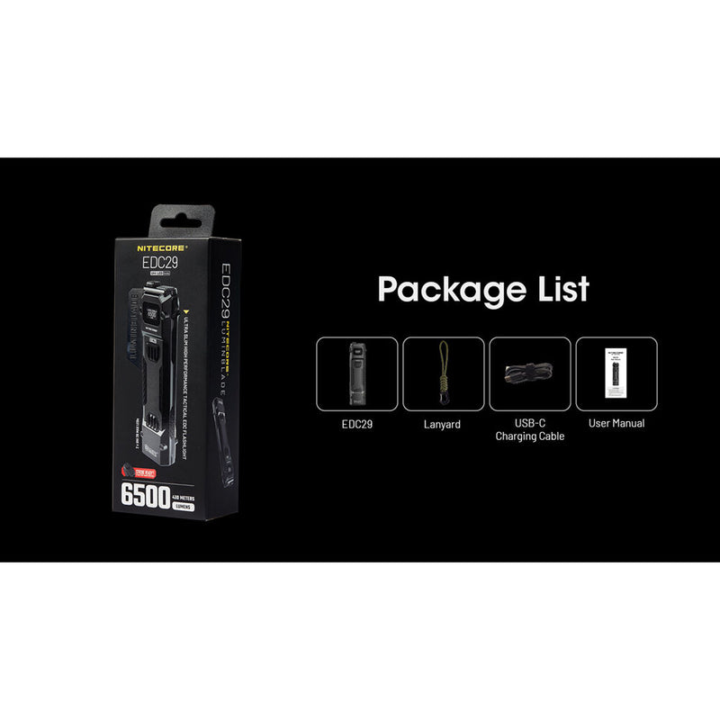 Nitecore EDC29 Rechargeable Flat Flashlight