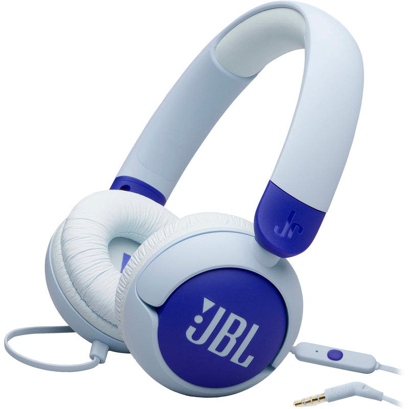 JBL Junior 320 Kid Safe On-Ear Wired Headphones (Blue)