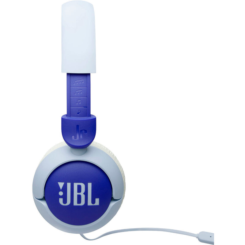 JBL Junior 320 Kid Safe On-Ear Wired Headphones (Blue)