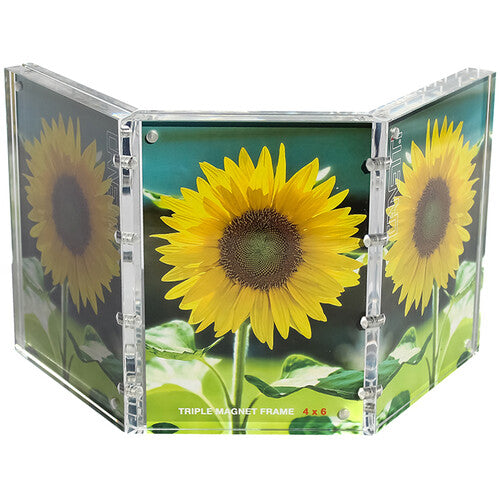 Canetti Design Group Triple Magnet 4 x 6" Frame (Clear, Vertical)