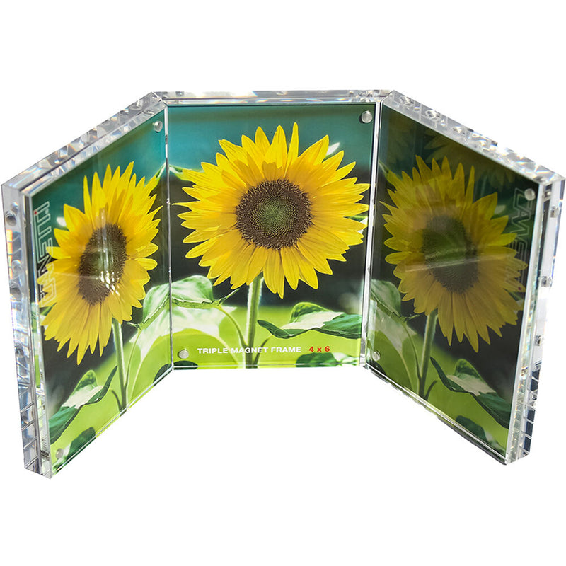 Canetti Design Group Triple Magnet 4 x 6" Frame (Clear, Vertical)