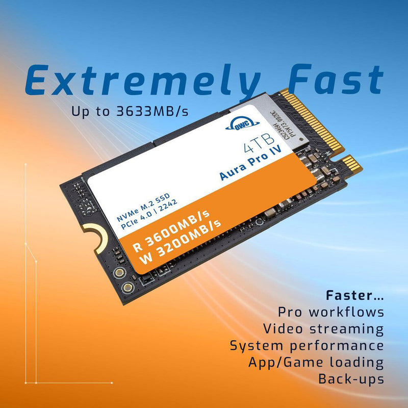 OWC 4TB Aura Pro IV PCIe 4.0 NVMe M.2 2242 SSD