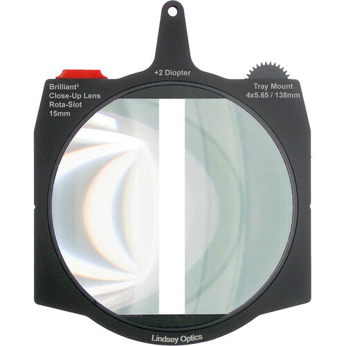 Lindsey Optics Brilliant 4 x 5.65" Air Gap Diopter Rota-Split Close-Up Lens (+2, 15mm Gap)