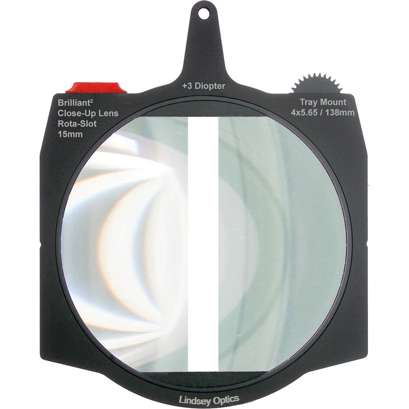 Lindsey Optics Brilliant 4 x 5.65" Air Gap Diopter Rota-Split Close-Up Lens (+3, 15mm Gap)