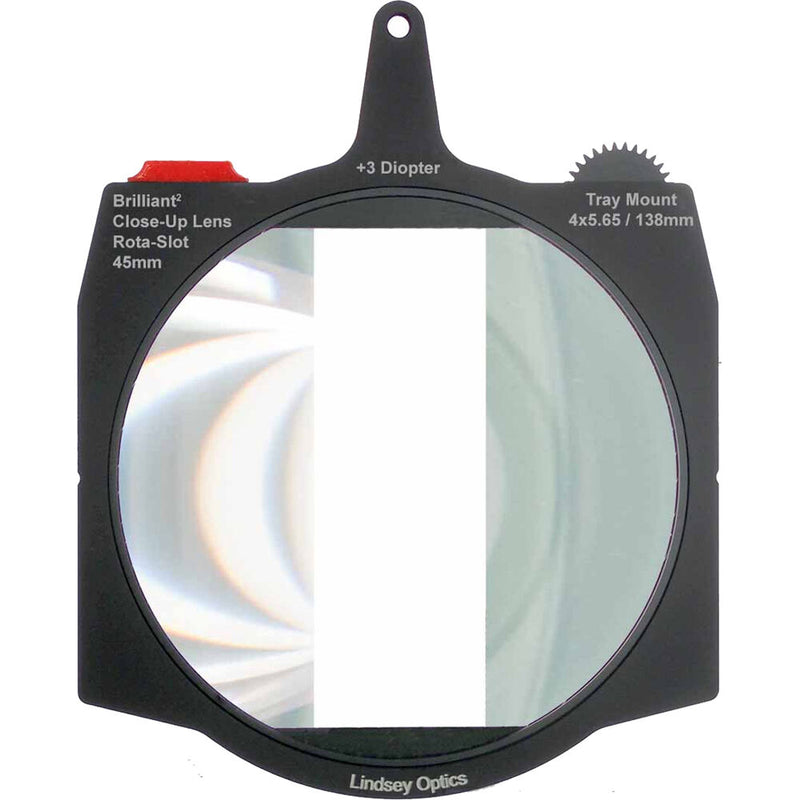 Lindsey Optics Brilliant 4 x 5.65" Air Gap Diopter Rota-Split Close-Up Lens (+3, 45mm Gap)