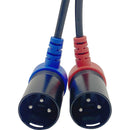 RHJTECH Right-Angle 3.5mm TRS Male to Dual Low-Profile XLR 3-Pin Male Y Cable (15.7")