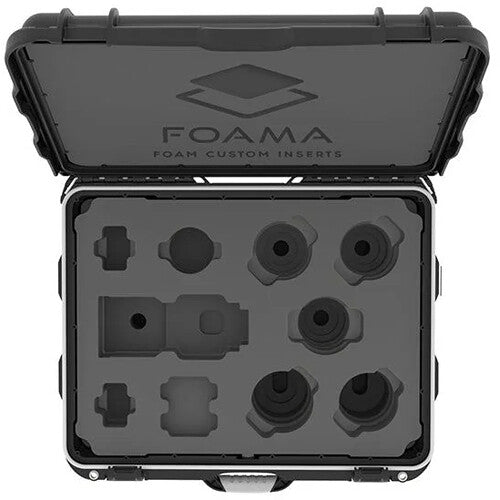 Foama Carry-On Hard Case with Foam for Set of 8 Zeiss Contax 85-200mm Lenses