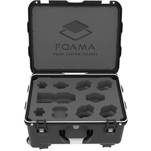 Foama Carry-On Hard Case with Foam for Set of 8 Zeiss Contax 85-200mm Lenses