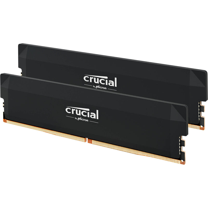 Crucial Pro 64GB DDR5 6000 MHz UDIMM Memory Kit (2 x 32GB, Black)