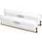Crucial Pro 64GB DDR5 6400 MHz UDIMM Memory Kit (2 x 32GB, White)