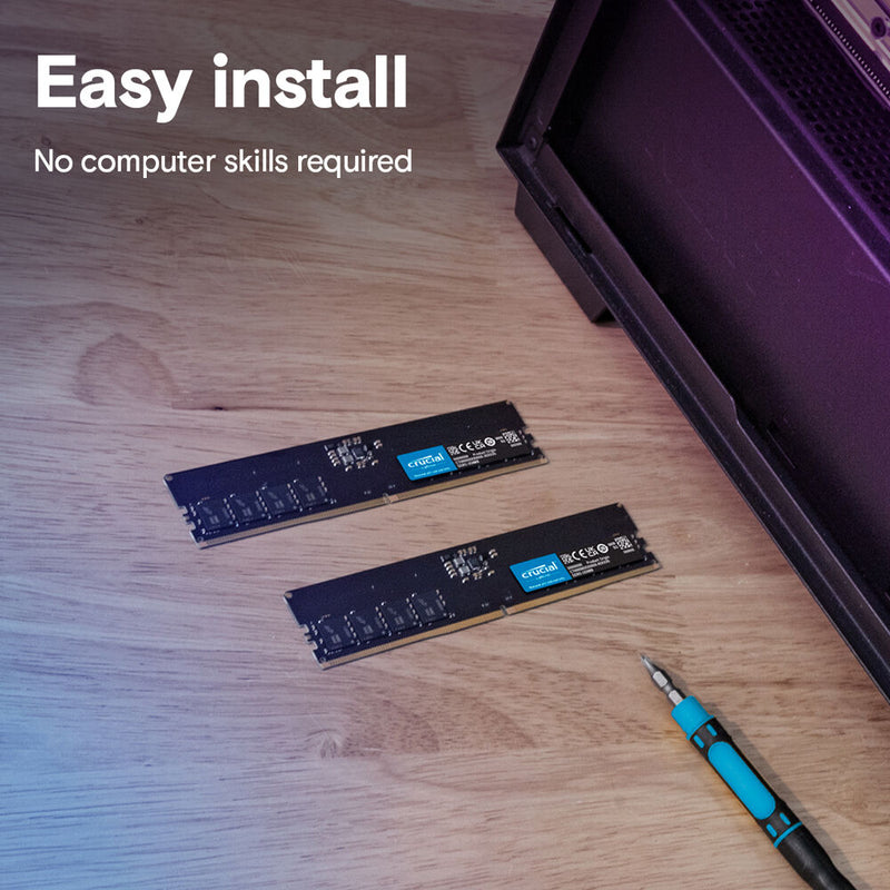 Crucial 128GB DDR5 5600 MHz UDIMM Memory Kit (2 x 64GB)