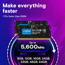 Crucial 128GB DDR5 5600 MHz SO-DIMM Memory Kit (2 x 64GB)