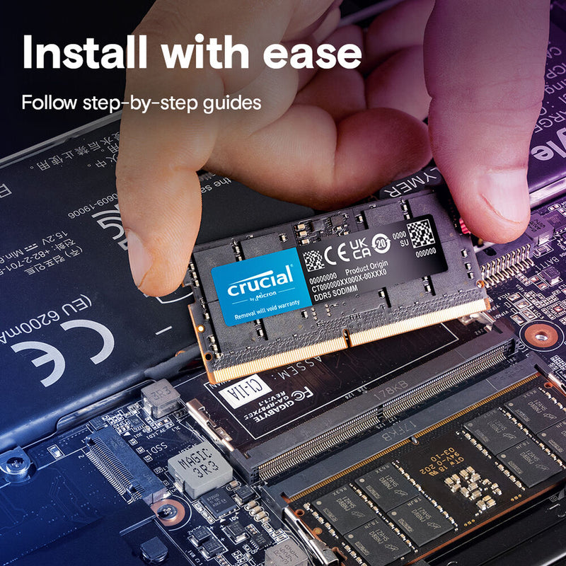 Crucial 128GB DDR5 5600 MHz SO-DIMM Memory Kit (2 x 64GB)