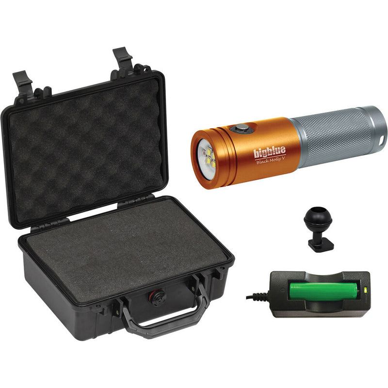 Bigblue Black Molly VII with Hard Case (Orange)