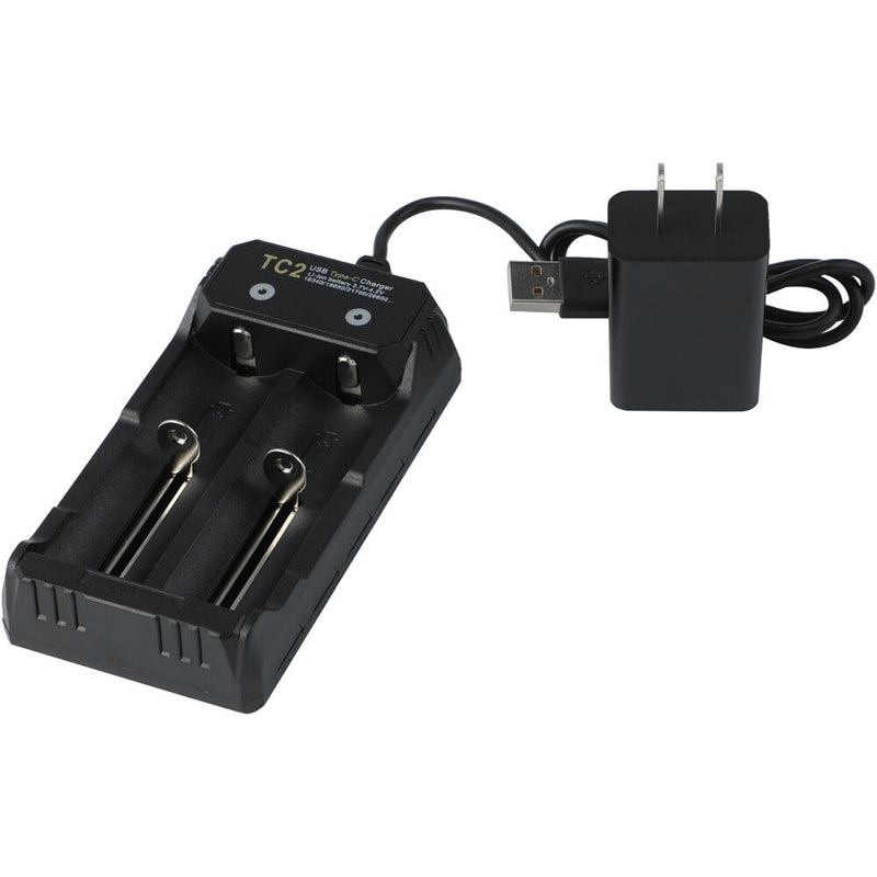 Bigblue Two-Bay USB Charger for 18650 and 26650 Batteries