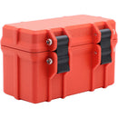 Bioluminous Quad Battery Box for Canon LP-E6 (Red with Black Clips)