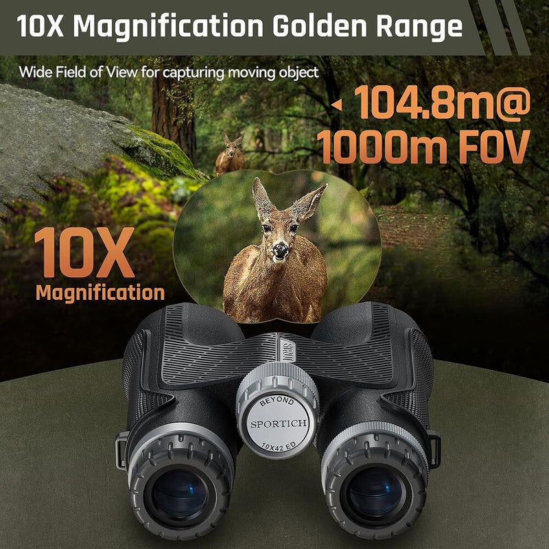 Sportich by Sirui 10x42 Beyond Binoculars (Black)