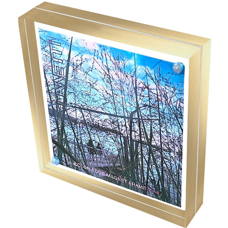Canetti Design Group Color Edge Magnet Frame (Gold, 4 x 4")