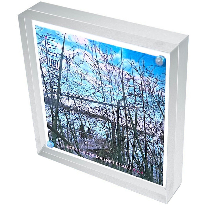 Canetti Design Group Color Edge Magnet Frame (Silver, 4 x 4")