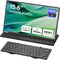 Plugable 15.6" USB-C Portable Monitor with Full-Size Folding Bluetooth Keyboard and Case