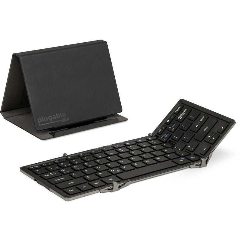 Plugable 15.6" USB-C Portable Monitor with Full-Size Folding Bluetooth Keyboard and Case