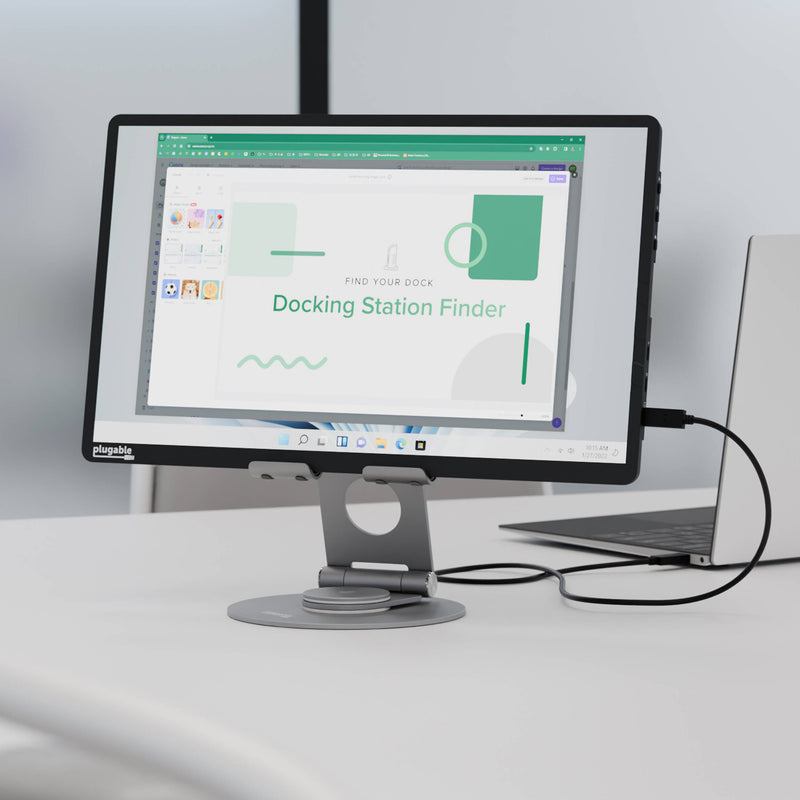 Plugable 15.6" USB-C Portable Monitor with Universal Tablet Stand