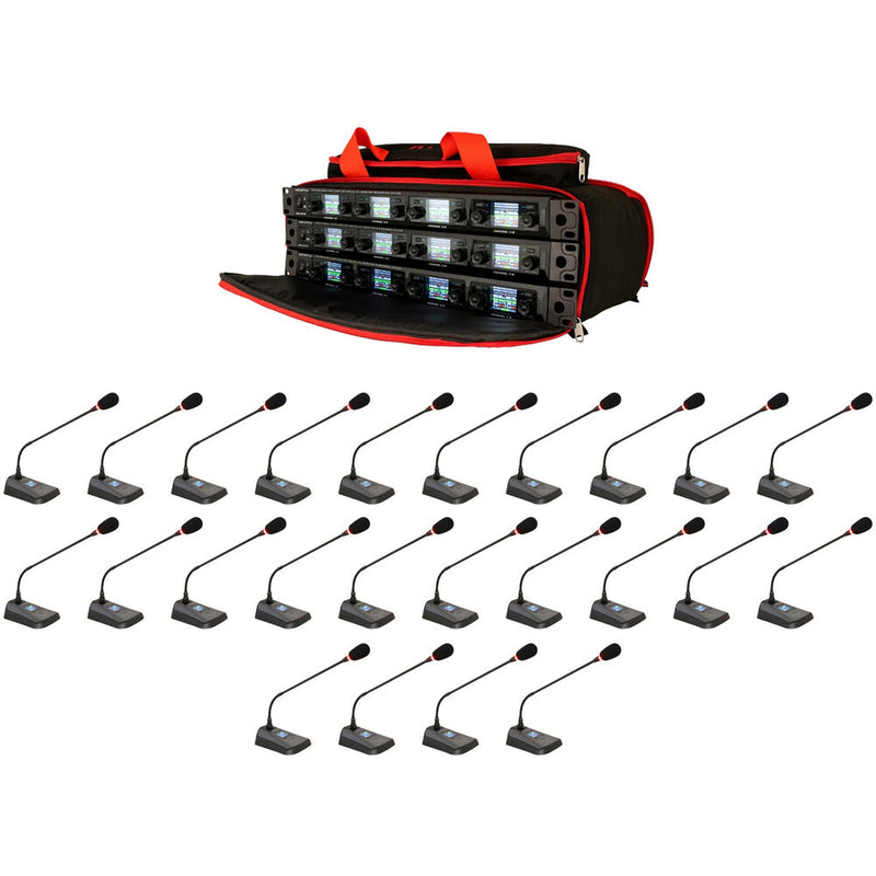 VocoPro UDX-Conference-24 Digital Wireless Microphone System with 24 Conference Microphones (900 MHz)