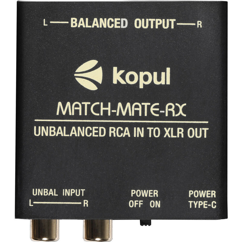 Kopul MATCH-MATE-RX Inline Stereo RCA to XLR Signal Converter
