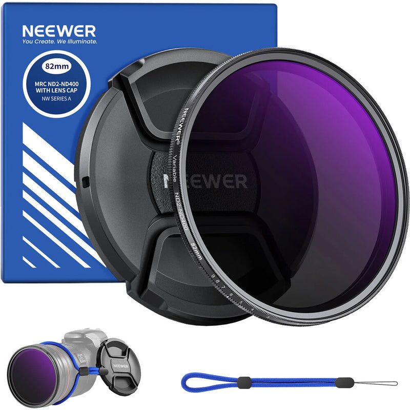 Neewer MRC Variable ND Filter with Lens Cap (67mm, 1 to 9-Stop)