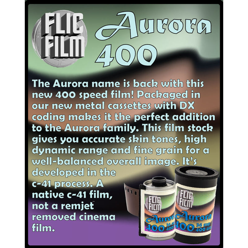 Flic Film Aurora 400 Color Negative Film (35mm Roll Film, 36 Exposures)
