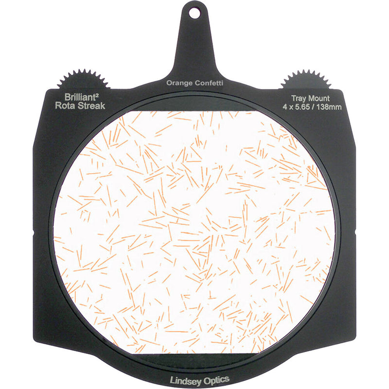 Lindsey Optics Brilliant&sup2; Rota-Streak (4 x 5.65", Orange-Confetti)