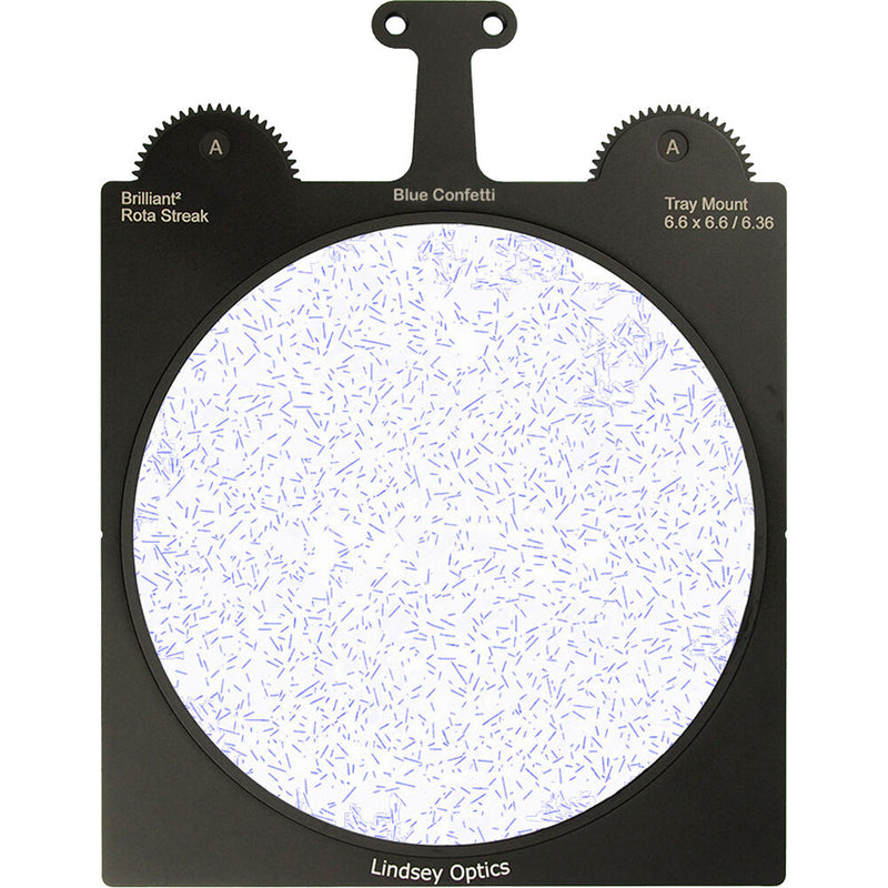 Lindsey Optics Brilliant&sup2; Rota-Streak Filter (6.6 x 6.6", Blue Confetti)