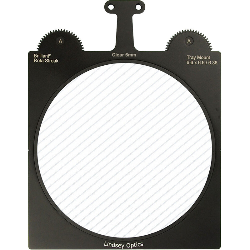 Lindsey Optics Brilliant&sup2; Rota-Streak Filter (6.6 x 6.6", Clear, 6mm Cylindrical Lens Spacing)