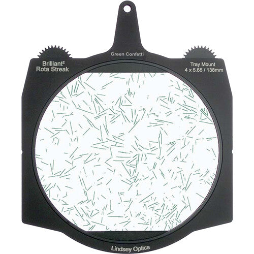 Lindsey Optics Brilliant&sup2; Rota-Streak Filter (6.6 x 6.6", Green-Confetti)