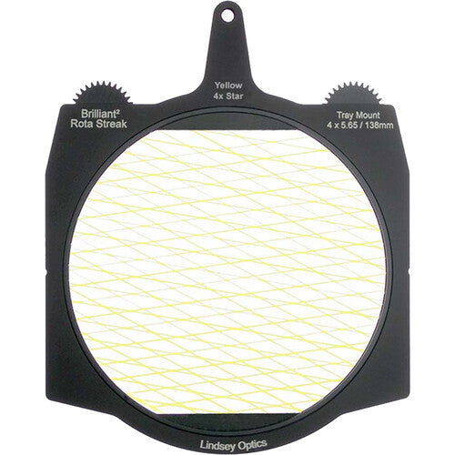 Lindsey Optics Brilliant&sup2; Rota-Streak Filter (6.6 x 6.6", Yellow-4-Point Star)