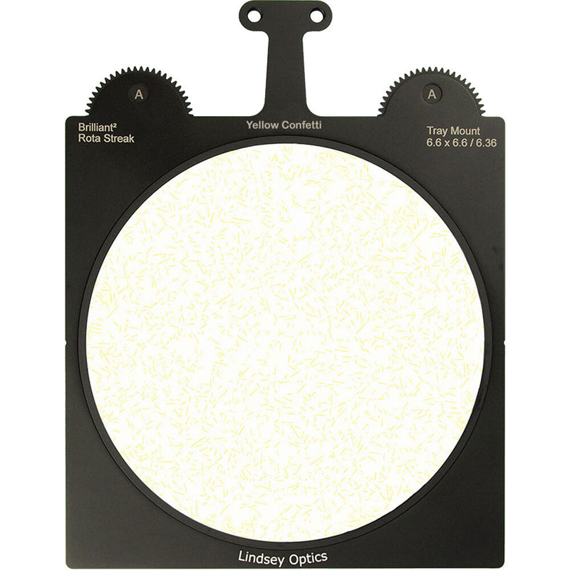 Lindsey Optics Brilliant&sup2; Rota-Streak Filter (6.6 x 6.6", Yellow-Confetti)