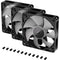 CORSAIR RS120 ARGB 120mm PWM Fan (Black, 3-Pack)