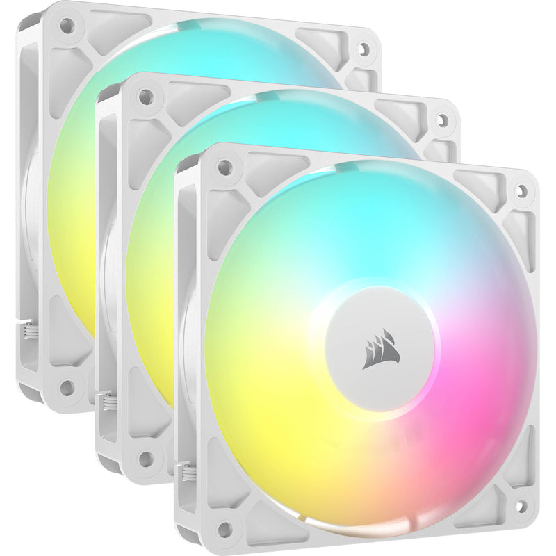 CORSAIR RS120 ARGB 120mm PWM Fan (White, 3-Pack)