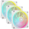 CORSAIR iCUE LINK LX120 RGB Triple 120mm PWM Fan Starter Kit (White)